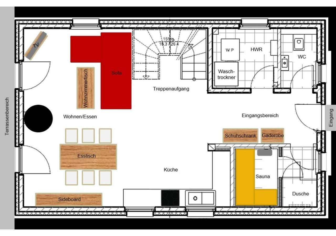 Modernes Reetdach-Ostseeferienhaus Bella Mare, Insel Usedom Mit Sauna, Kamin & Sonnenterrasse Zirchow Eksteriør bilde